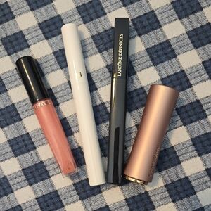 Brand new Lancome Lip Gloss/lipstick and Lash Set neutral. Full size products